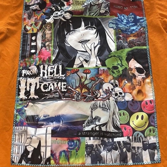 Sugarhill From Hell It Came Men’s Anime Manga T-shirt Orange S embroidered - Picture 6 of 6